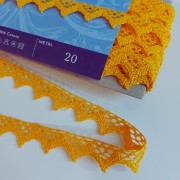 Encaje de Bolillos de Color Amarillo - Ancho 15 mm